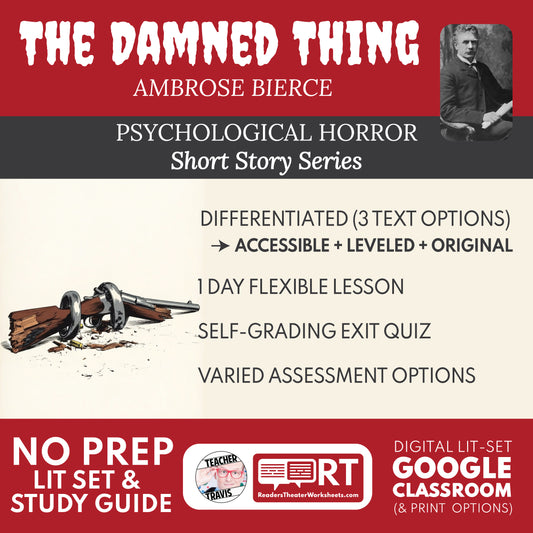 The Damned Thing Differentiated Short Story Study Guide & Analysis | Ambrose Bierce cover image
