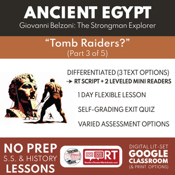 Giovanni Belzoni: The Strongman Explorer Mini Reader + Reader’s Theater | Ancient Egypt Part 3