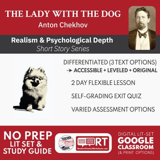 The Lady with the Dog Differentiated Short Story Study Guide & Analysis | Anton Chekhov cover image