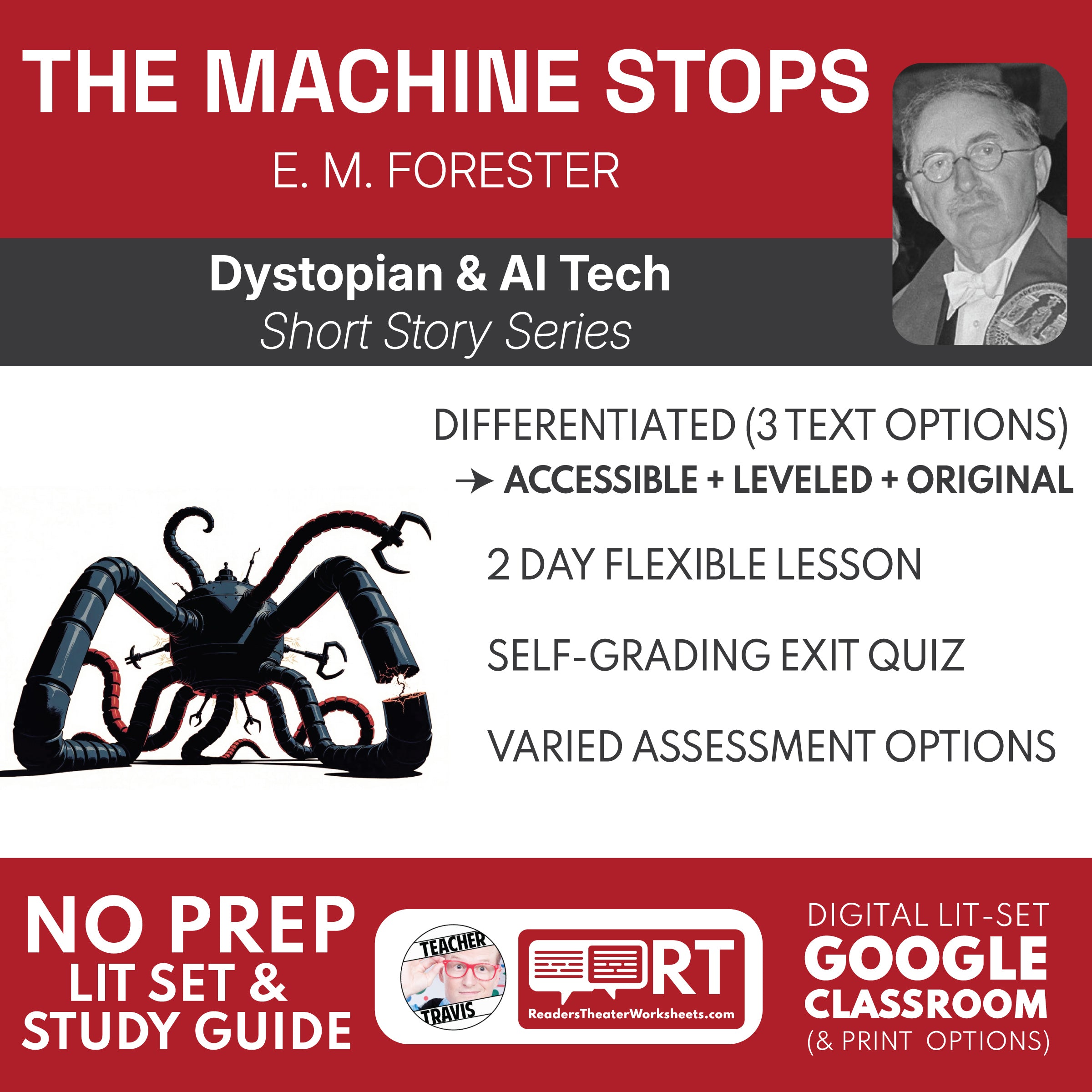The Machine Stops Differentiated Short Story Study Guide & Analysis | E ...