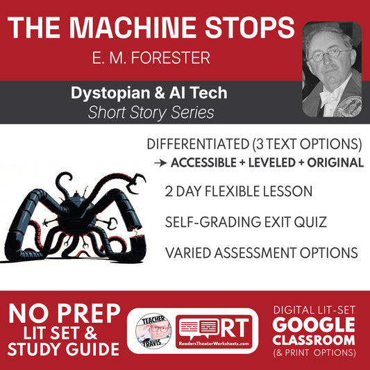The Machine Stops Differentiated Short Story Study Guide & Analysis | E. M. Forster cover image