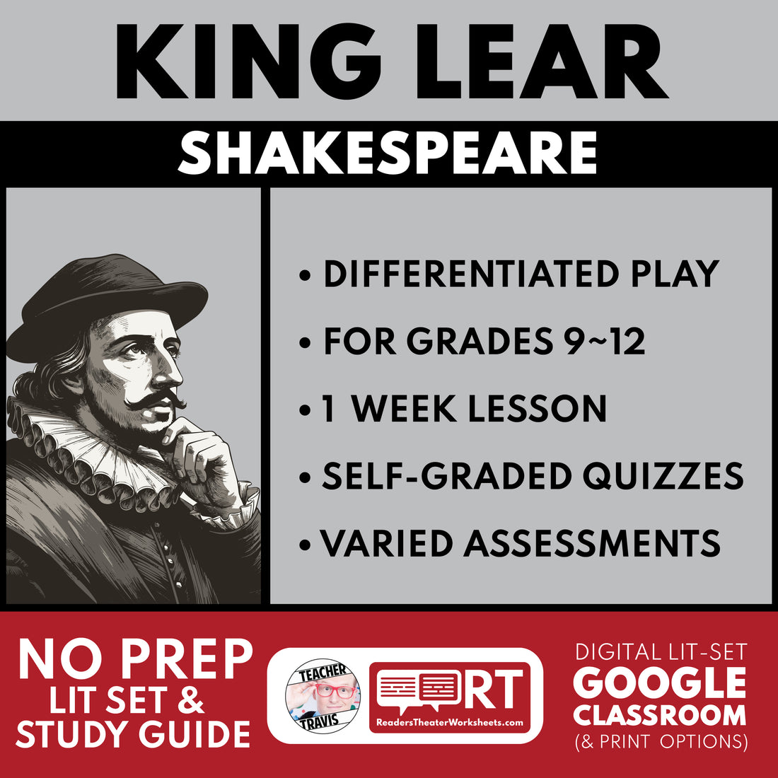 King Lear Differentiated Study Guide & Analysis | No Prep Plays ...