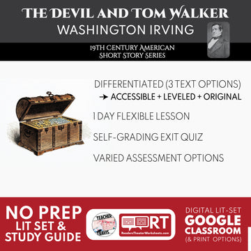 The Devil and Tom Walker Differentiated Study Guide | Washington Irving | CCSS Aligned