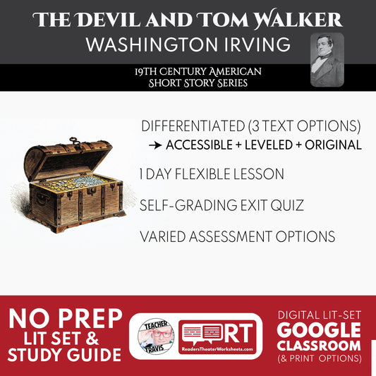 The Devil and Tom Walker Differentiated Study Guide | Washington Irving | CCSS Aligned