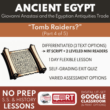 Giovanni Anastasi and the Egyptian Antiquities Trade Mini Reader + Reader’s Theater | Ancient Egypt Part 4