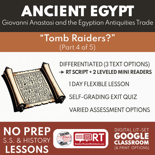Giovanni Anastasi and the Egyptian Antiquities Trade Mini Reader + Reader’s Theater mini reader cover