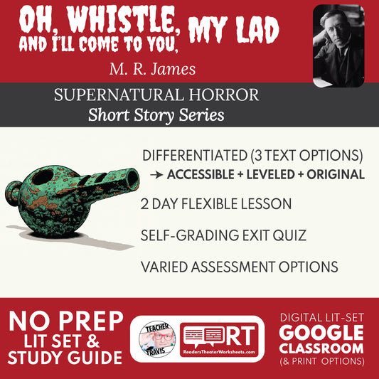 Oh, Whistle, and I’ll Come to You, My Lad Differentiated Short Story Study Guide & Analysis | M. R. James cover image