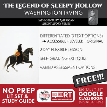 The Legend of Sleepy Hollow Differentiated Study Guide | Washington Irving | CCSS Aligned (FREE DOWNLOAD)