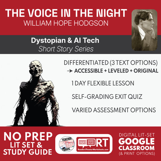 The Voice in the Night Differentiated Short Story Study Guide & Analysis | William Hope Hodgson cover image