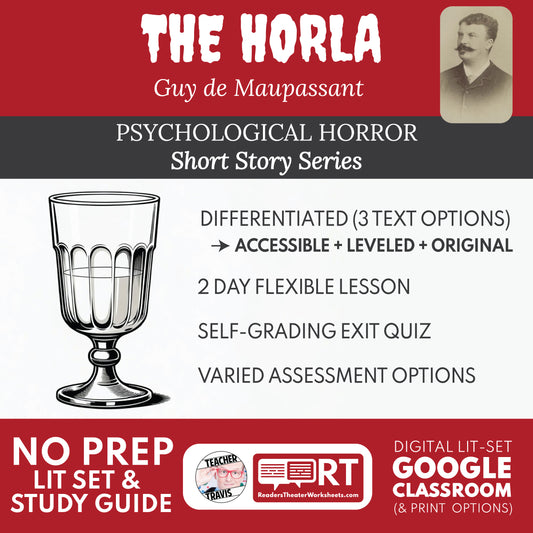The Horla Differentiated Short Story Study Guide & Analysis | Guy de Maupassant cover image