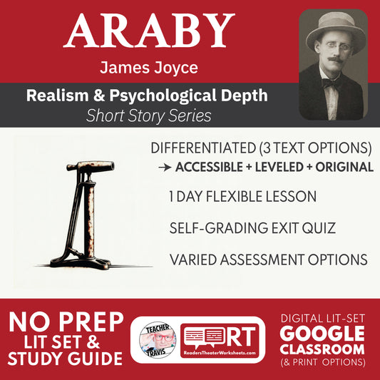 Araby Differentiated Short Story Study Guide & Analysis | James Joyce cover image