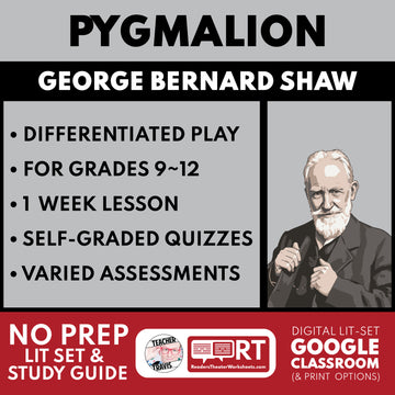 Pygmalion Differentiated Study Guide & Analysis | No Prep Plays | Shaw
