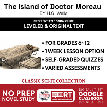 The Island of Doctor Moreau Study Guide | Classic Sci-Fi | Grades 6-12