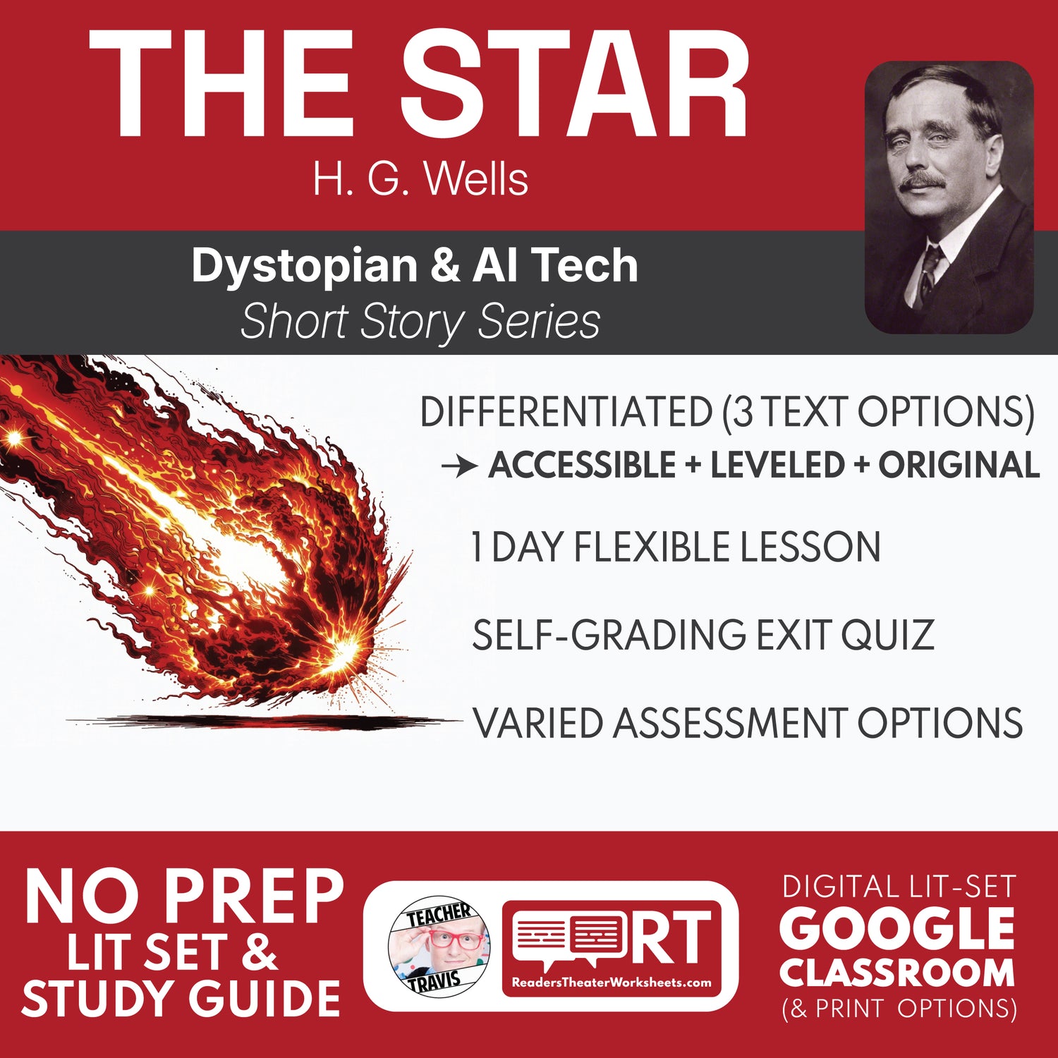 The Star Differentiated Short Story Study Guide & Analysis | H. G. Wells cover image