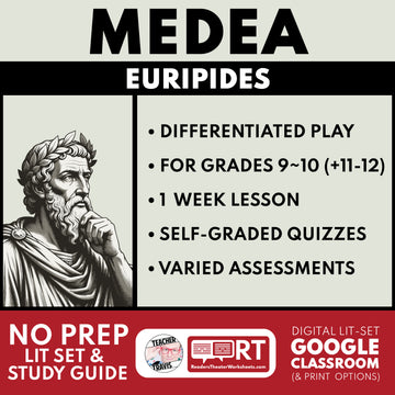 Medea Differentiated Study Guide & Analysis for Grades 9~12 | No Prep Plays | Euripides