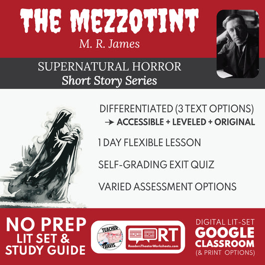 The Mezzotint Differentiated Short Story Study Guide & Analysis | M. R. James cover image