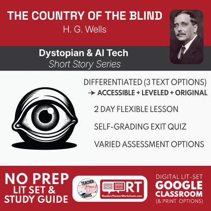 The Country of the Blind Differentiated Short Story Study Guide & Analysis | H. G. Wells