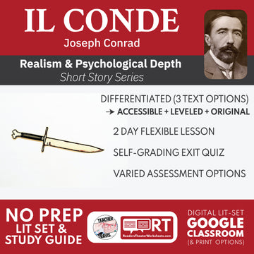 Il Conde Differentiated Short Story Study Guide & Analysis | Joseph Conrad