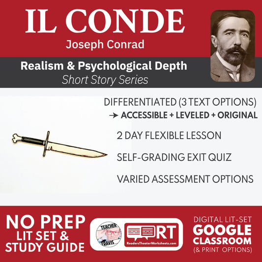 Il Conde Differentiated Short Story Study Guide & Analysis | Joseph Conrad cover image