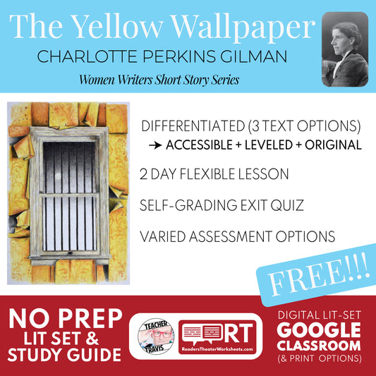 The Yellow Wallpaper Differentiated Study Guide & Analysis Questions | No Prep | Charlotte Perkins Gilman cover image