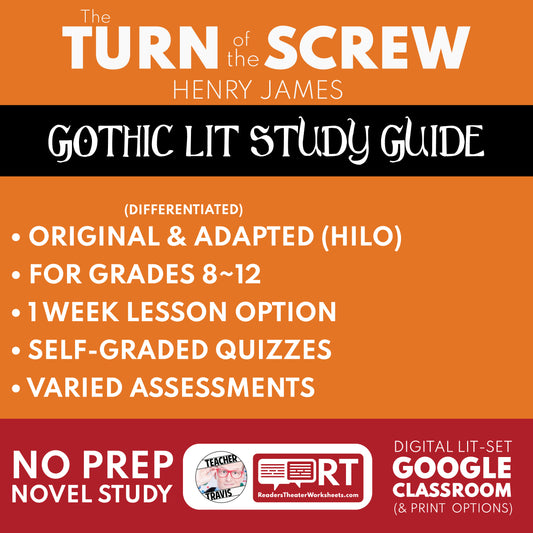 The Turn of the Screw by Henry James | Differentiated Classical Goth Lit Study Guide for Grades 9–12 cover image