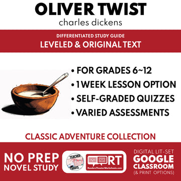 Oliver Twist Study Guide | Classic Adventure Lit | Grades 6-12