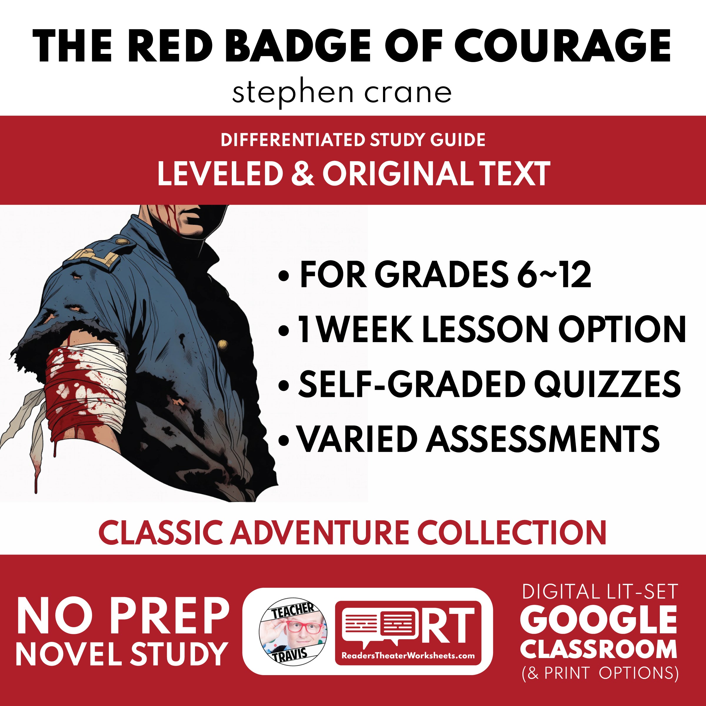 The Red Badge of Courage Study Guide | Classic Adventure Lit Grades 6-12 – Reader's Theater ...