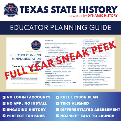 Texas State History Grade 4 - FREE Educator Planning Guide