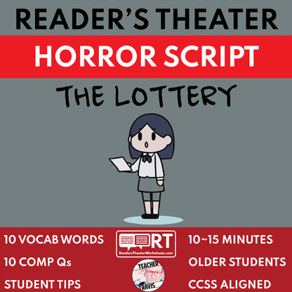 The Lottery Reader's Theater Script (Short ~15min) - ["Famous Short Story","Grades 6-8","Grades 9-12","Short Horror"]