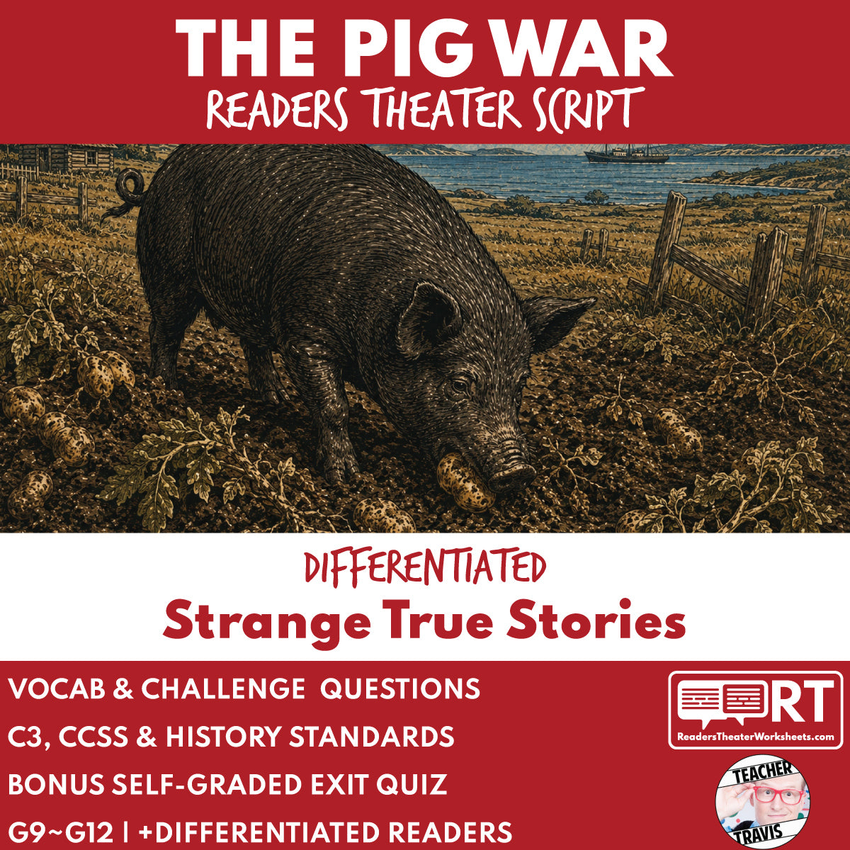 The Pig War | Reader's Theater Script & Mini Readers | Grades 9-12
