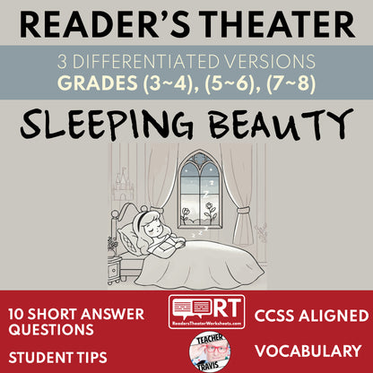 The Sleeping Beauty Reader's Theater Script | Differentiated - ["Differentiated","Fairy Tale","Grades 3-5","Grades 6-8"]