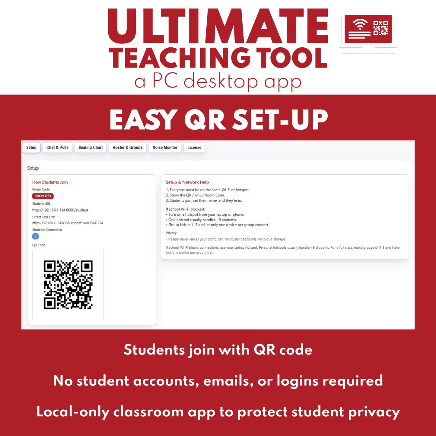 Ultimate Teacher Tool App - Classroom Management | Noise Meter | Seating Chart | Polling