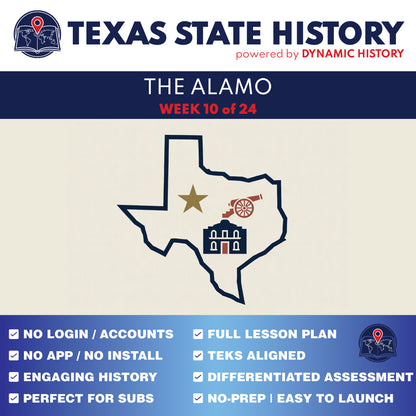 Texas State History - Grade 4 - The Alamo: Battle, Memory & Evidence - Week 10 Full Curriculum