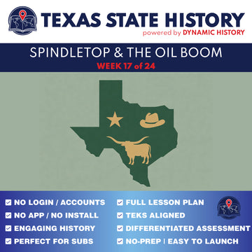Texas State History - Grade 4 - Spindletop & the Oil Boom - Week 17 Full Curriculum