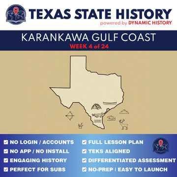 Texas State History - Grade 4 - Karankawa Gulf Coast: Land, Water, and Ways of Life - Week 4 Full Curriculum