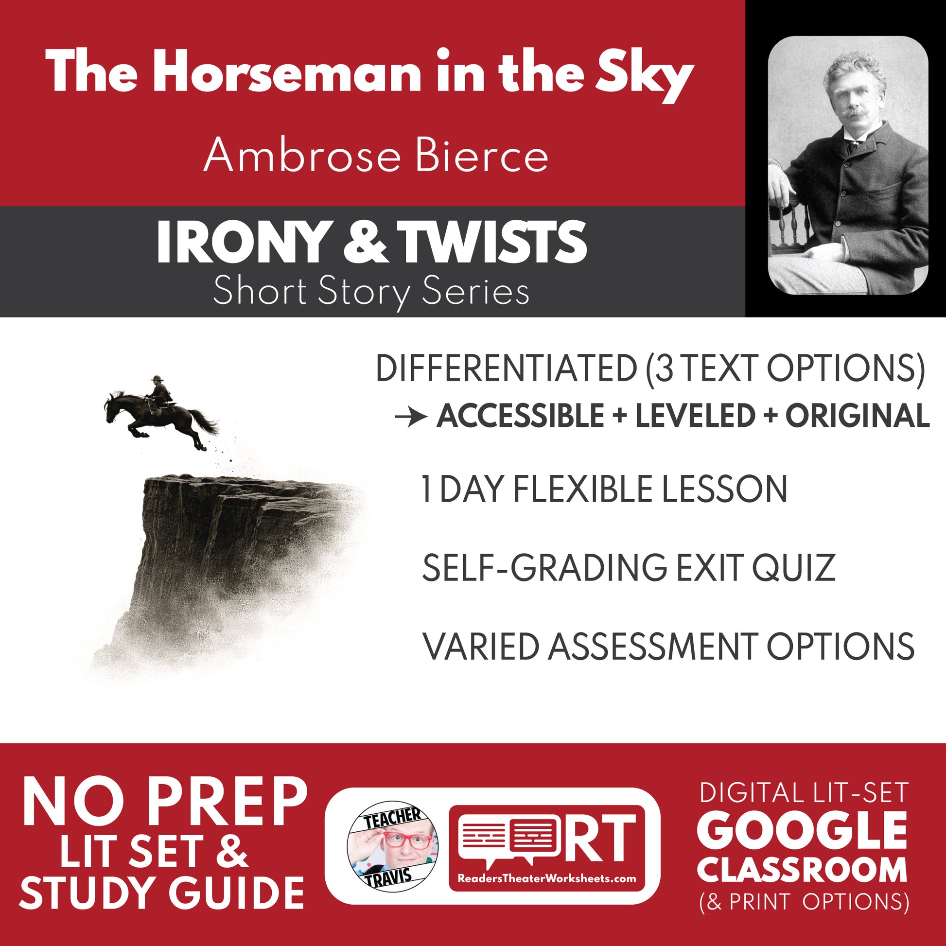 A Horseman in the Sky Differentiated Short Story Study Guide & Analysis study guide cover