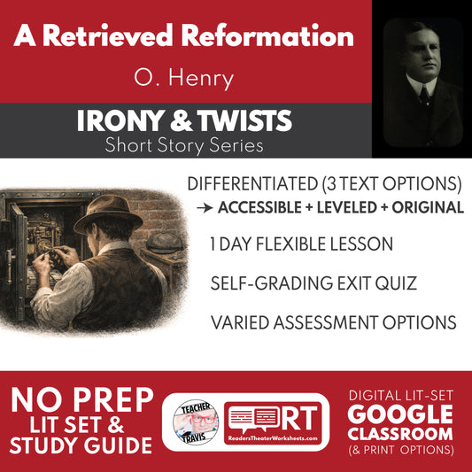 A Retrieved Reformation Differentiated Short Story Study Guide & Analysis study guide cover