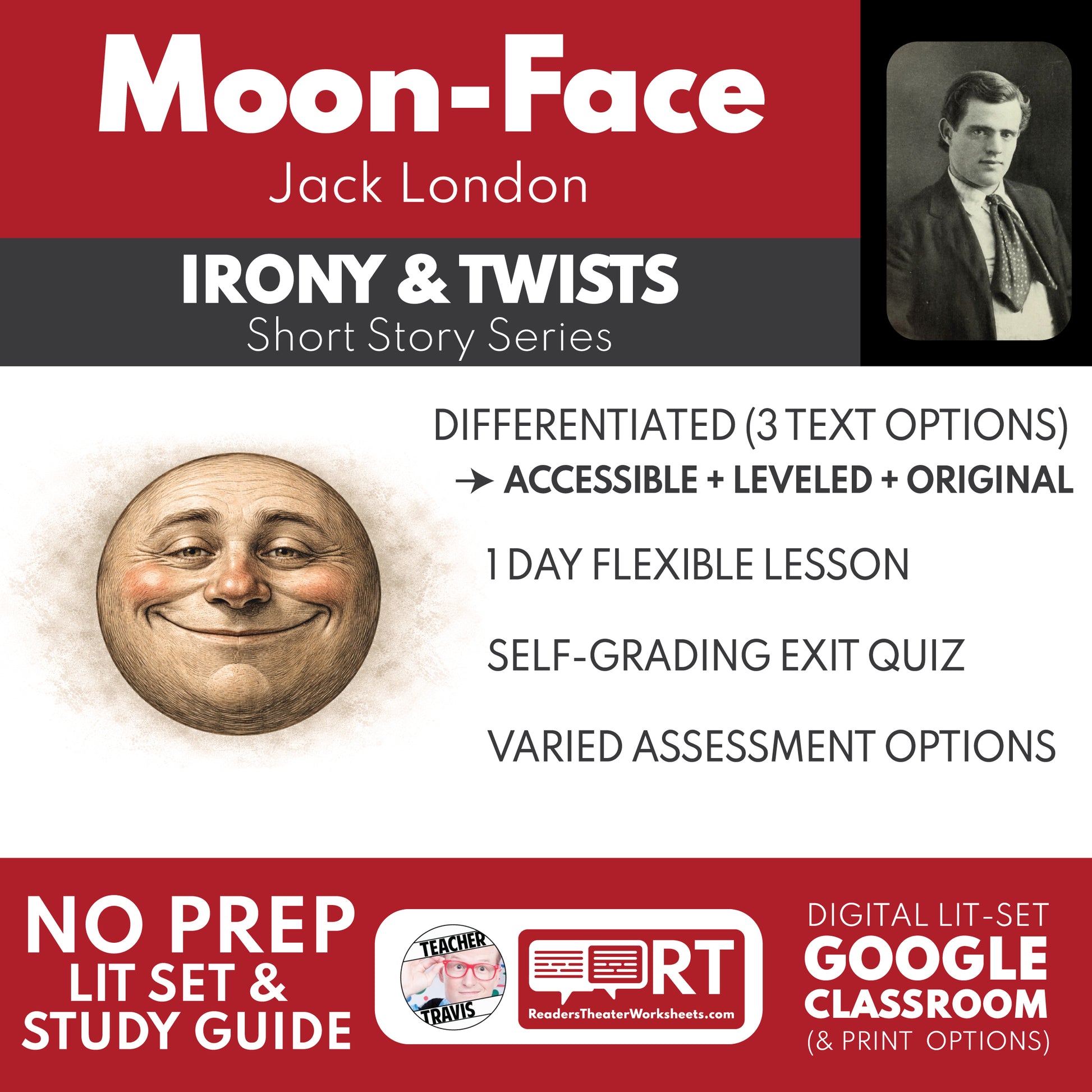 Moon-Face Differentiated Short Story Study Guide & Analysis study guide cover