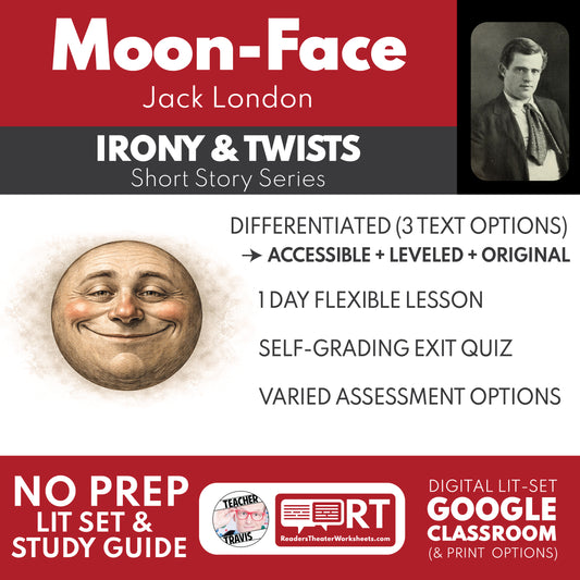 Moon-Face Differentiated Short Story Study Guide & Analysis study guide cover