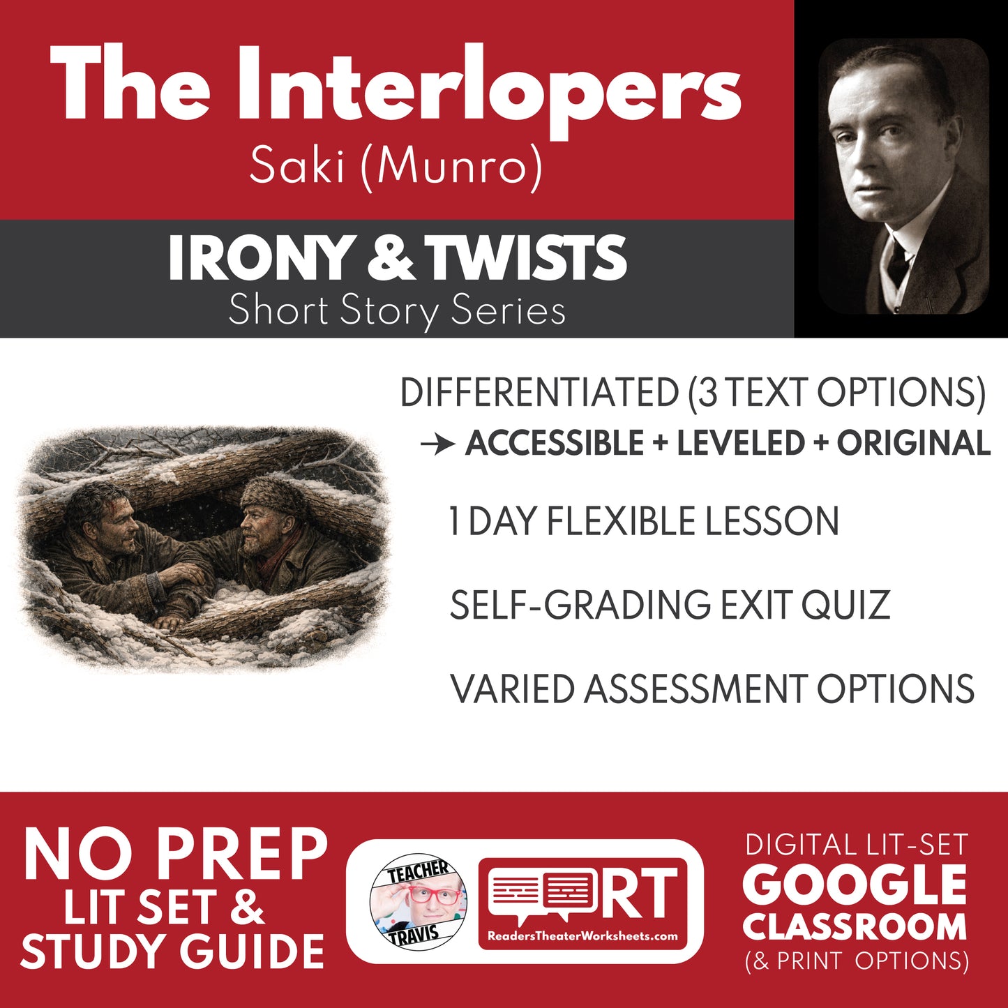 The Interlopers Differentiated Short Story Study Guide & Analysis study guide cover