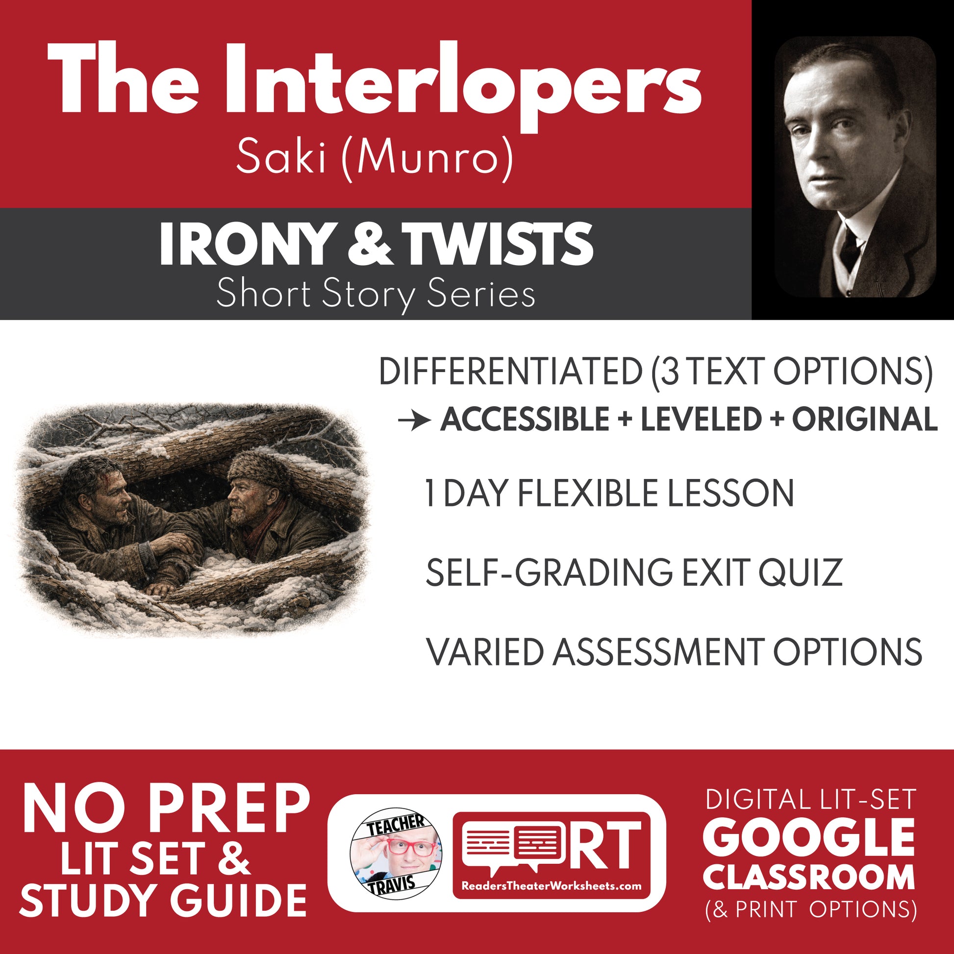 The Interlopers Differentiated Short Story Study Guide & Analysis study guide cover