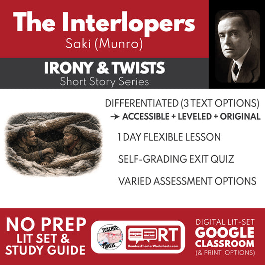 The Interlopers Differentiated Short Story Study Guide & Analysis study guide cover